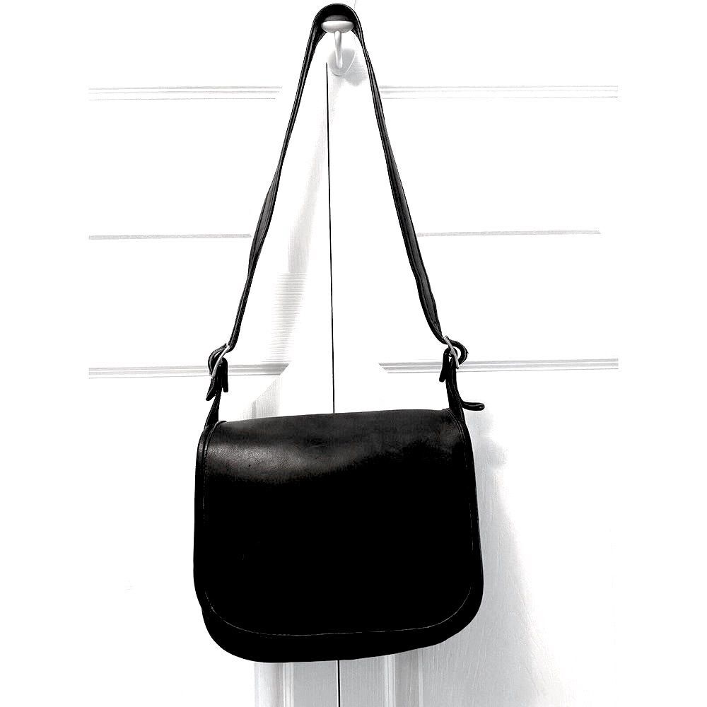 Coach Vintage Black Saddle Bag legacy Y2K Classic